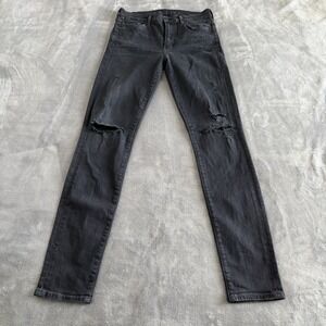 Citizens of Humanity Rocket Distressed High‎ Rise Skinny Women's Jeans Black 28